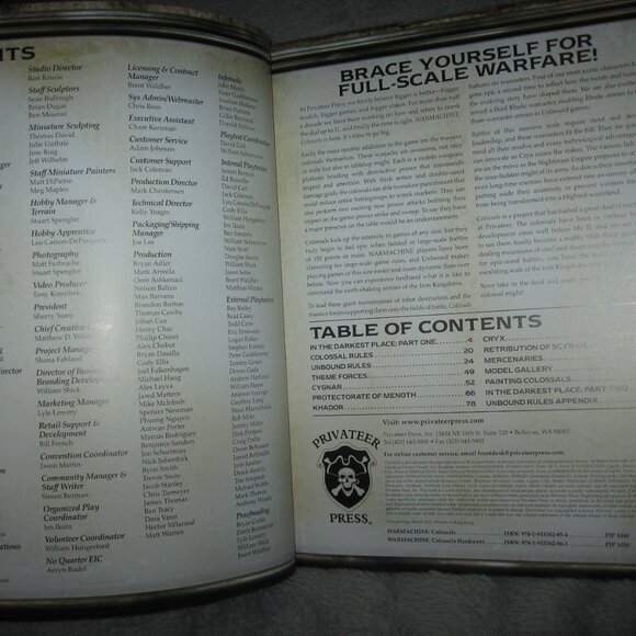 Warmachine RPG Softcover Book Colossals 2409A6 - Picture 5 of 9